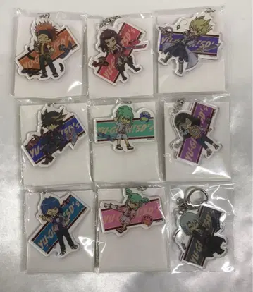 전 9종 세트 유희왕 5D's & 유희왕 ZEXAL 아크릴 키링