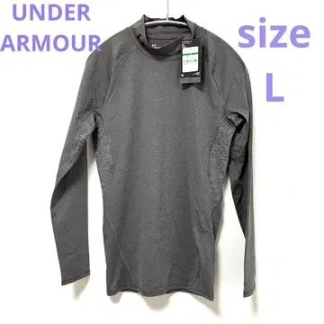 택 포함 새상품 언더아머 히트기어 남성용 L 하이넥 긴팔 셔츠 그레이