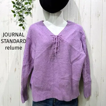 JOURNAL STANDARD relume 라벤더 케이블 니트 F