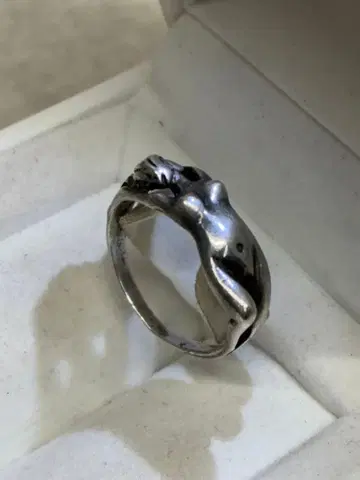 Z04) 나부 디자인 925 실버 반지 약 13.5호