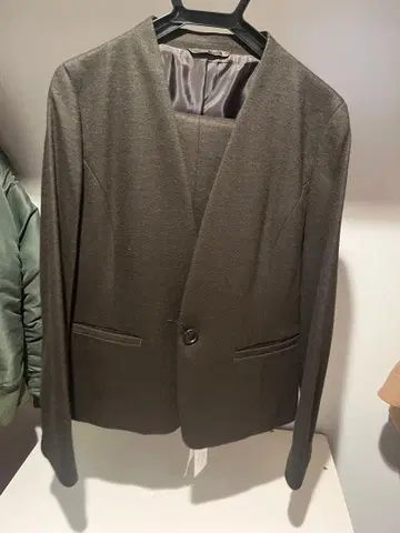 THE SUITS COMPANY she 울 수트 셋업 브라운