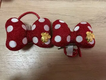 디즈니 미니 리본 핀 포함 머리끈 세트