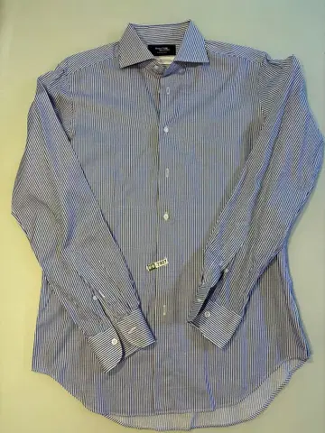가마쿠라 셔츠 KAMAKURA 넥 39 화장 87 블루 스트라이프