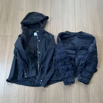 쿠미쿄쿠 마운틴 후드티 다운 라이너 부착 네이비 3