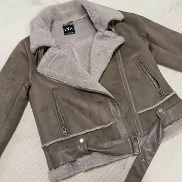 가격 인하 ZARA 브라운 무스탕 코트 자켓 M