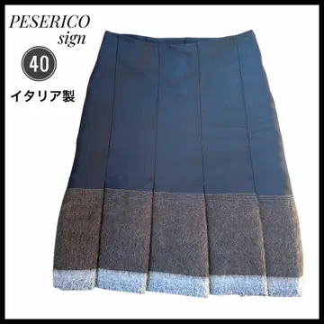 PESERICO sign 플레어 스커트 40 이탈리아제 무릎 기장 여성