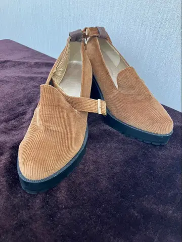 PAGEBOY 코듀로이 브라운 펌프스 L 사이즈