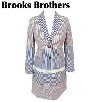 BrooksBrothers 스커트 수트 셋업 위 2 아래 4 스트라이프