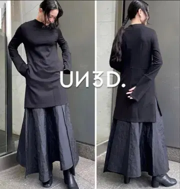 UN3D. 퀼팅 스커트 도킹 원피스 38