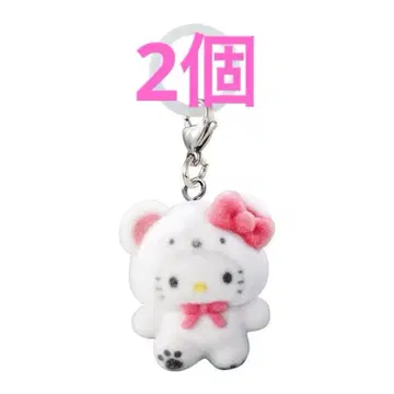 산리오 메지루시 액세서리 복슬복슬 스노우 헬로키티