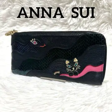 ANNA SUI 완판템 L자 지퍼 장지갑 위드 스네이크 토끼띠 뱀 고양이