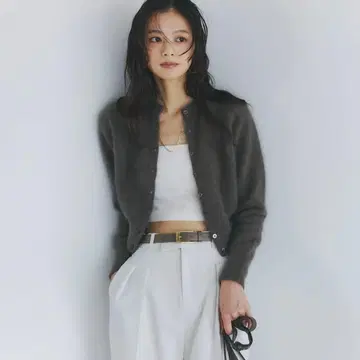 아뉴앙스 라쿤 폭스 숏 가디건 MOCA 새상품