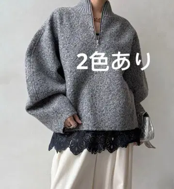 DOUDOU 하프 지퍼 푸들 풀오버