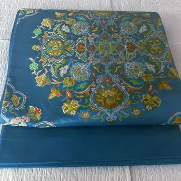 후쿠로 오비 꽃무늬 순수 실크 드레시