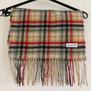 체크 무늬 울 머플러