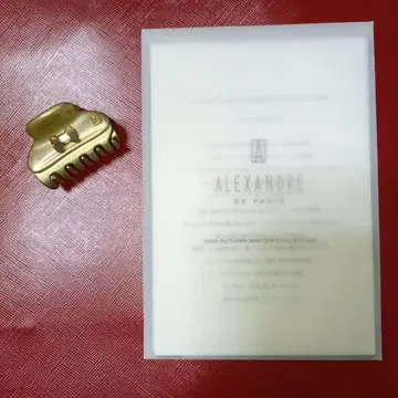 ALEXANDRE DE PARIS 골드 헤어 클립과 카탈로그