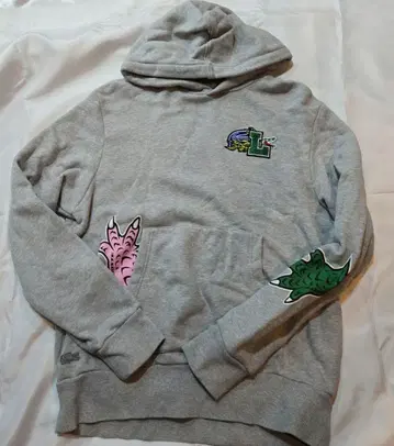 남성용 그레이 후드티 맨투맨 라코스테 LACOSTE RELAXED FIT