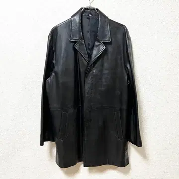 [ 3L ] 양가죽 가죽 코트 가죽 자켓 미들 기장 블랙