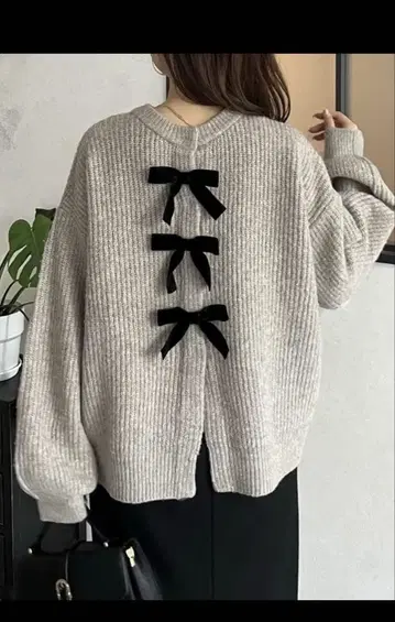 prose verse 리본 니트 베이지