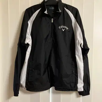 Callaway 집업 자켓 블랙/화이트