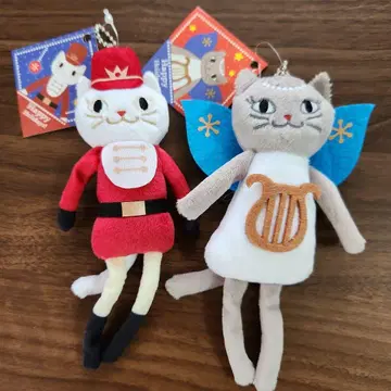 고양이 봉제 인형 세트 천사와 병사