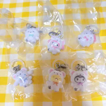 산리오 메지루시 액세서리 후와후와 스노우 가챠 컴플리트