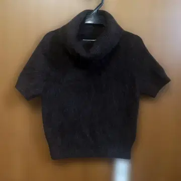 SNIDEL 다크 브라운 반팔 스웨터 F 사이즈