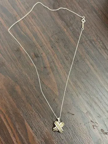 925 스털링 실버 목걸이 뜨개질 디자인