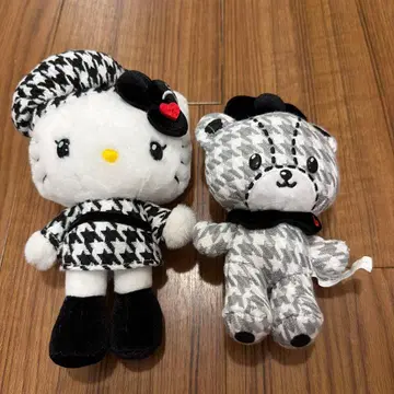 키티 타이니참 마스코트 홀더 흑백 걸리시 쌍둥이 코디