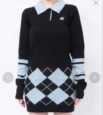 jouetie 니트 폴로 핏 미니 원피스