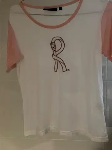 로베르타 디 카메리노 반팔 T셔츠 화이트에 핑크