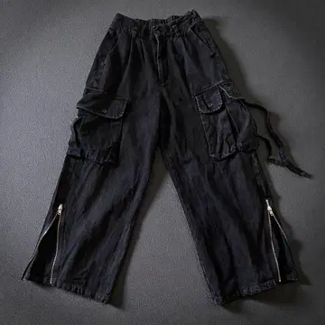 y2k archive gimmick cargo pants black