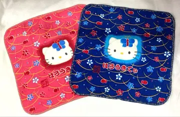 일본풍 패턴 키티 손수건 2장 세트