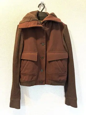 athe vanessabruno 코트 블루종 자켓 소매 니트