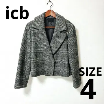 iCB 울 숏코트 체크 고급 깔끔한 출퇴근 가을/겨울 자켓