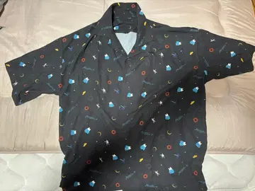 포르노그라피티 오픈 카라 셔츠 L 사이즈