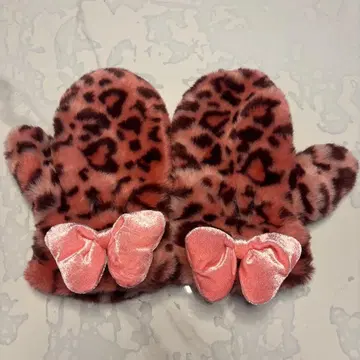 디즈니 핑크 미니 장갑 레오파드 1113