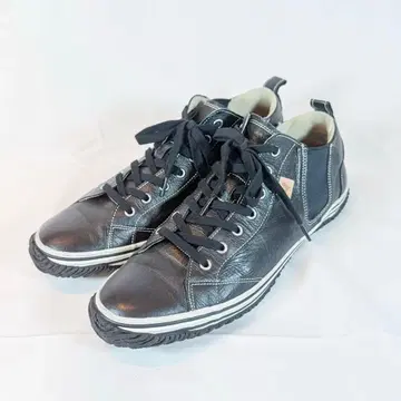 [ 새상품급 ] 스핑글무브 사이드 고어 LL 가죽 스니커즈 블랙