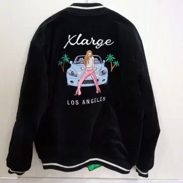 Xlarge 벨로아 바시티 자켓 블랙 M