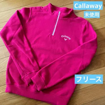 캘러웨이 하프 지퍼 플리스 풀오버 핑크 M