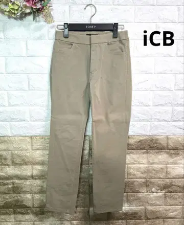 iCB 카키 베이지 슬림핏 스트레치 캐주얼 팬츠 M