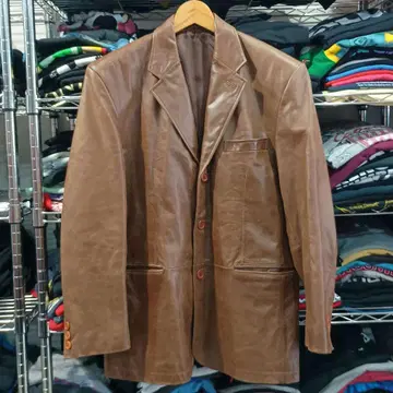 천연 가죽 소가죽 테일러드 자켓 ROCKY TOP L