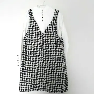 [페미닌] 하운드 투스 패턴 점퍼 드레스 XL 사이즈