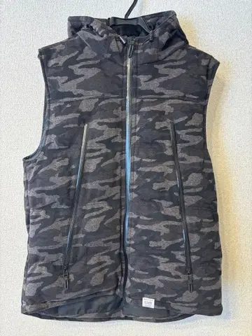 베스트 카모플라쥬 후드 부착 XL 사이즈 카모플라쥬 남성용