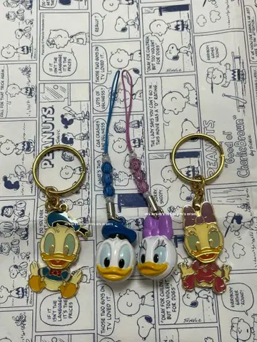 디즈니랜드 봉봉 데이지 도날드 키링 끈방울 방울