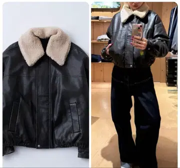 새상품 3WAY 블루종 who's whogallery 가죽