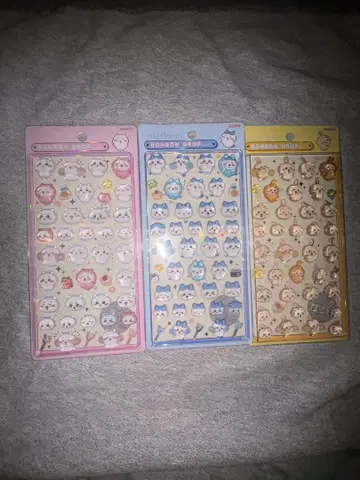 치이카와 (먼작귀) 모자 꽁지 드롭 씰 3세트