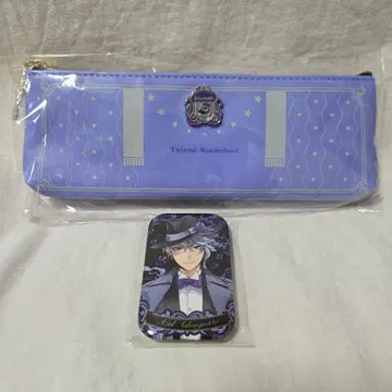 Twisted-Wonderland 보라색 펜 케이스 & 캔 배지