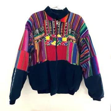 패치워크 디자인 자켓 과테말라 민족 에스닉