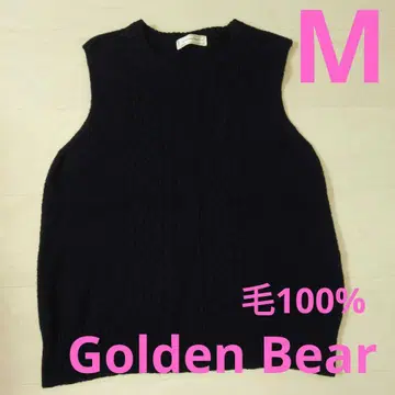 Golden Bear M 사이즈 블랙 베스트 모 100%